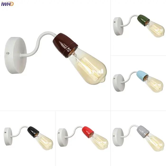 IWHD coloré en céramique mur LED lampe Loft salon chambre