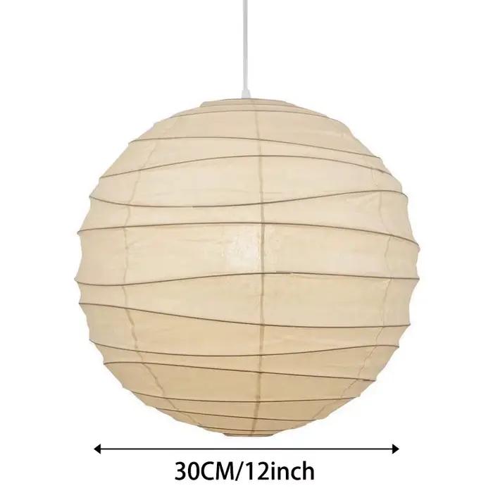 Grande lanterne sphérique ronde en papier blanc de 30Cm/12 pouces
