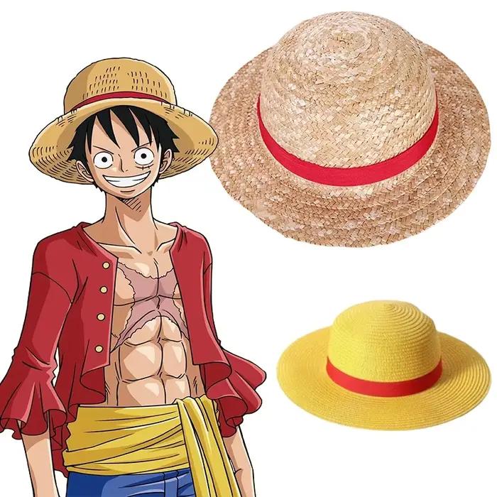 Chapeau de paille Luffy One Piece, accessoires de cosplay de dessin animé, chapeau pare-soleil parent-enfant, chapeau Luffy pour femmes et hommes