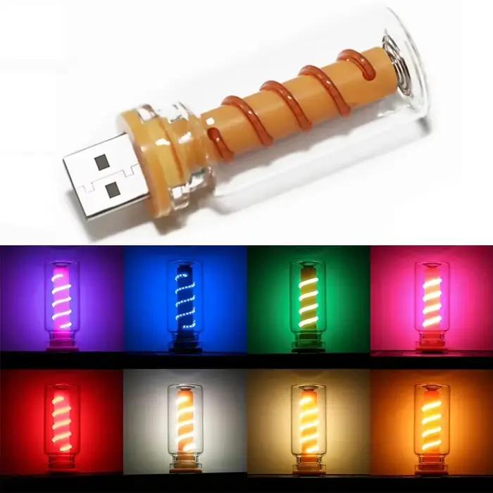 LED spirale Filament lumière à la main bricolage Camping lumière LED Flexible rétro USB ampoule pour éclairage quotidien ampoule atmosphère lampe