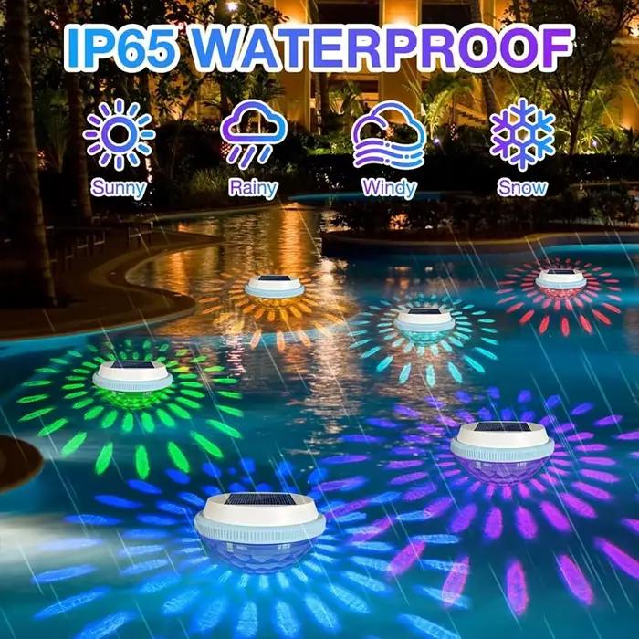 Éclairage solaire flottant pour piscine, lumière à 7 couleurs changeantes, étanche, lampes pour étang, lampe de piscine pour la décoration des piscines