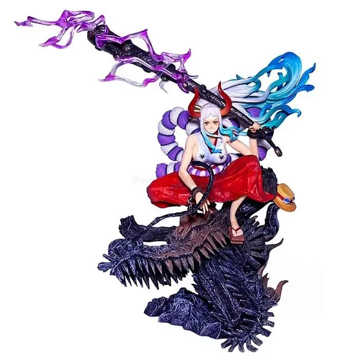 Figurine Anime One Piece Yamato 38 cm GK Kaidou Daughter Yamato Action Figures Warring Statue Pvc Collection Model Dolls Boys'toy