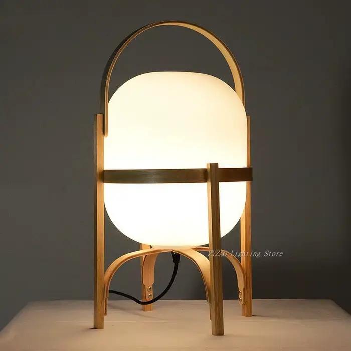 Bois Art moderne Simple Led lampe de bureau salon étude chambre