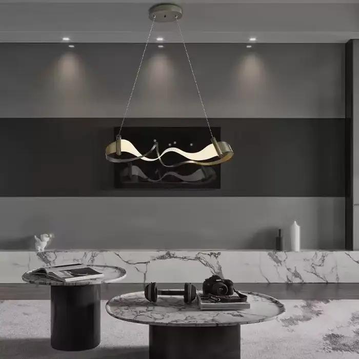 Art moderne suspension pour salon salle à manger atmosphère sens minimaliste réglable lustre lumière plafond décor à la maison