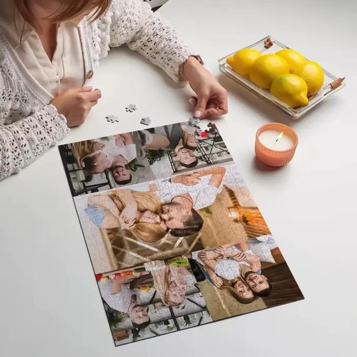 Puzzle personnalisé en bois 35/70/200/300/312/344/500/1314, puzzle d'image, puz commémoratif de célébration d'anniversaire et de mariage, 1 pièce