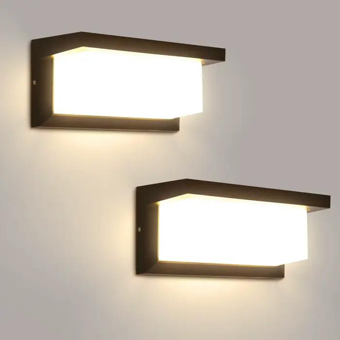 LED Vintage Rectangle applique intérieure extérieure éclairage décoratif pour porche salon chambre cour balcon décor à la maison