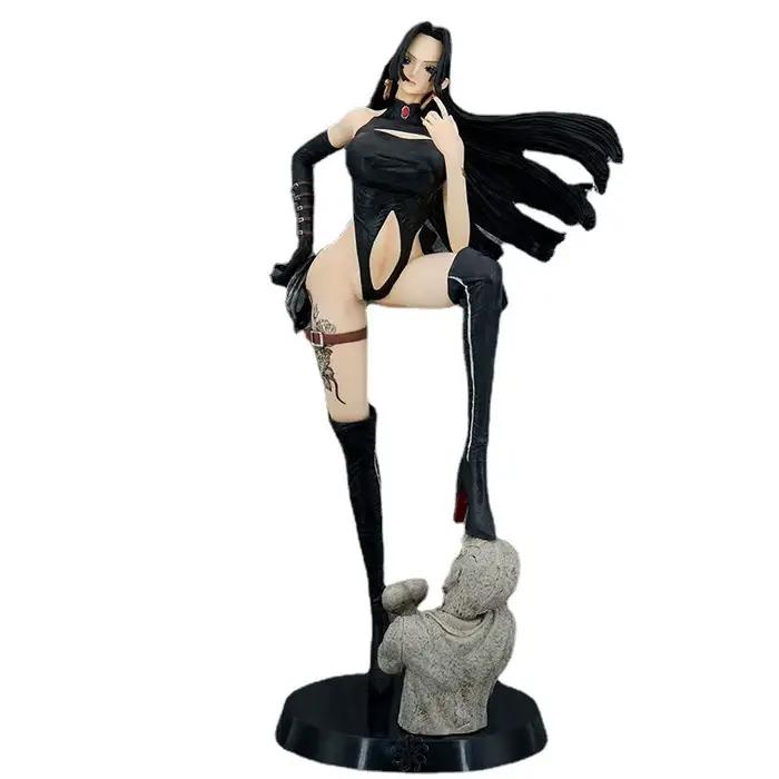Figurine One Piece Boa Hancock Gk, grande taille, tenue en cuir sexy, figurine d'anime, statue de collection, ornement de bureau pour les fans d'anime adultes