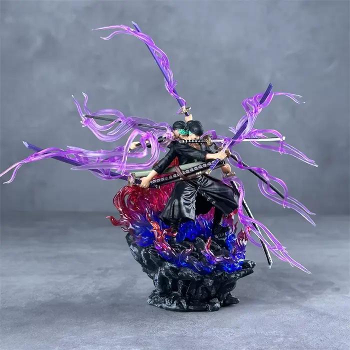Figurine de Dessin Animé One Piece de 24cm en PVC, Roronoa Zoro Gk, Trois Têtes et Six Bras, Neuf Flux Opaque, Ashura