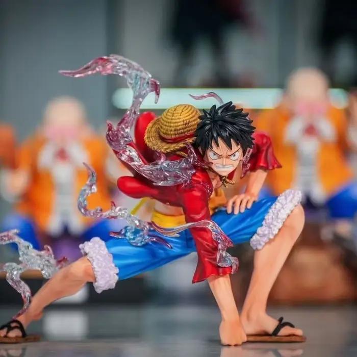 Figurine d'action One Piece Monkey D. Luffy, deux styles, rouge et blanc, statue en PVC, jouet de collection, décoration de bureau, cadeau pour les fans adultes