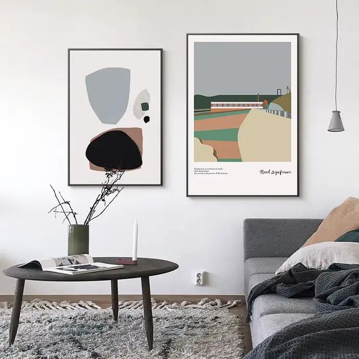 Affiche et toile imprimée Vintage de nature morte abstraite