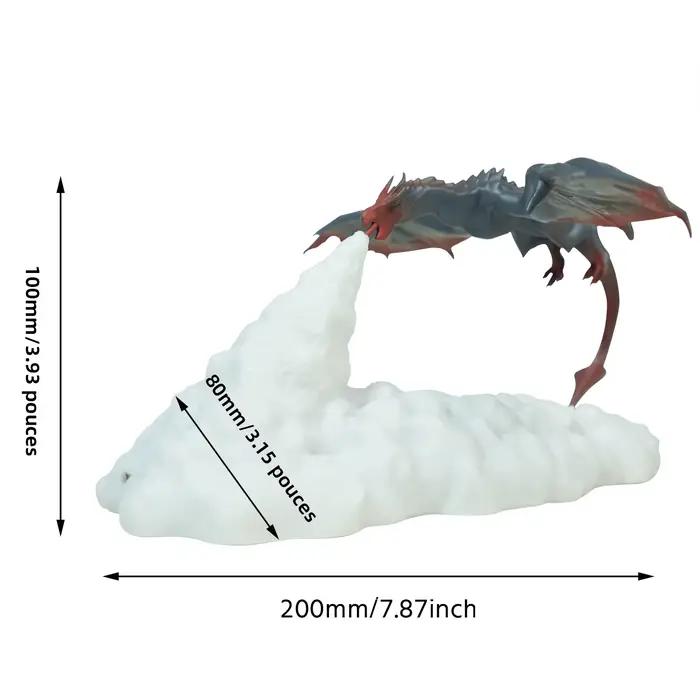 Lampe de nuit LED 3D Dragon, lampe de table rechargeable par USB, décoration de chambre à coucher sur le thème du dragon volant, lumière d'ambiance festive pour les fêtes