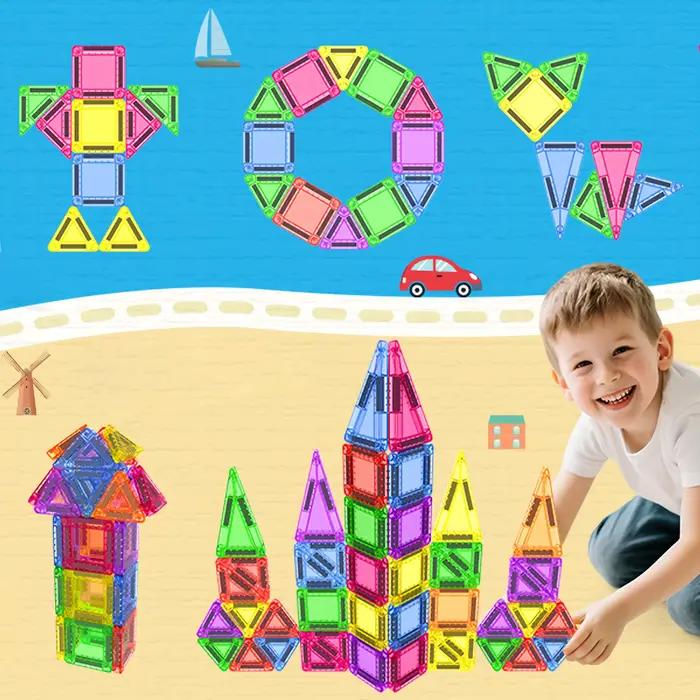 Mini jouets en tuiles magnétiques, avec une boîte en métal pour une portabilité facile, blocs de construction magnétiques qui peuvent être joués n'importe où, rangement pratique, adaptés aux cadeaux d