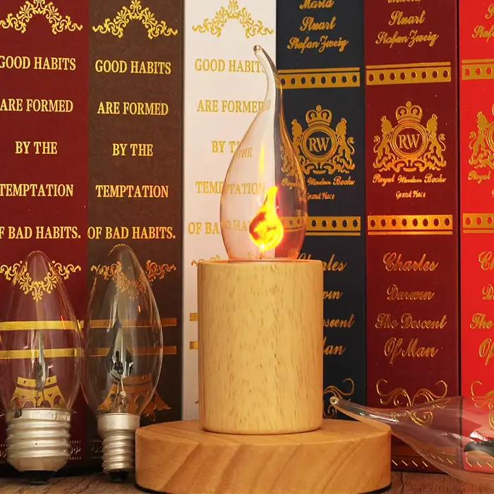 Ampoule LED bougie flamme scintillante E14 E27 Edison émulation feu éclairage Vintage 3W AC220V queue rétro décor lampe à économie d'énergie
