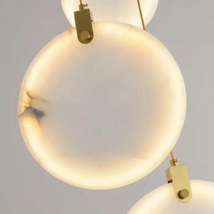 Lampe LED Suspendue en Marbre au Design Moderne
