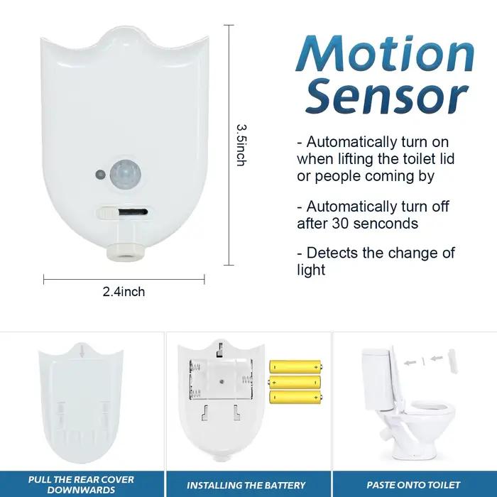 Lampe de projection pour toilettes, lampe LED créative à détecteur de mouvement pour toilettes, éclairage de fond de cuvette, lampe à capteur pour siège de toilettes