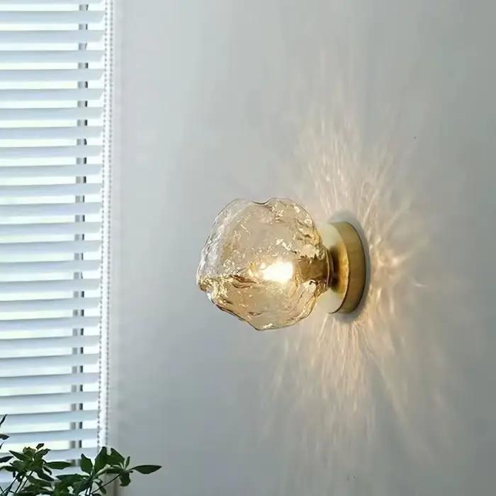 Lampe murale en forme de Cube de glace en verre de lave
