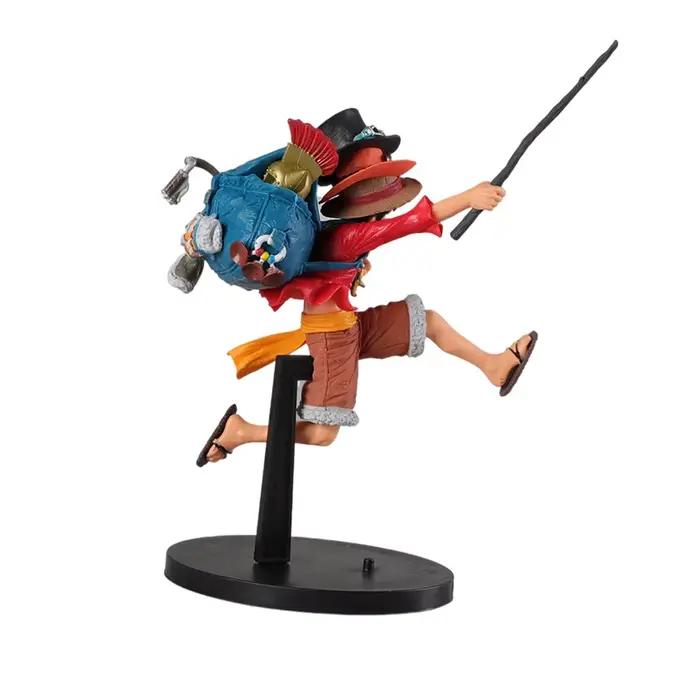 One Piece Mania Ga Honki De Sankyoudai Wo Produce Shitara Kounatta Luffy Sabo Ace Figurine d'action en PVC, Modèle de collection, Jouet, Poupée