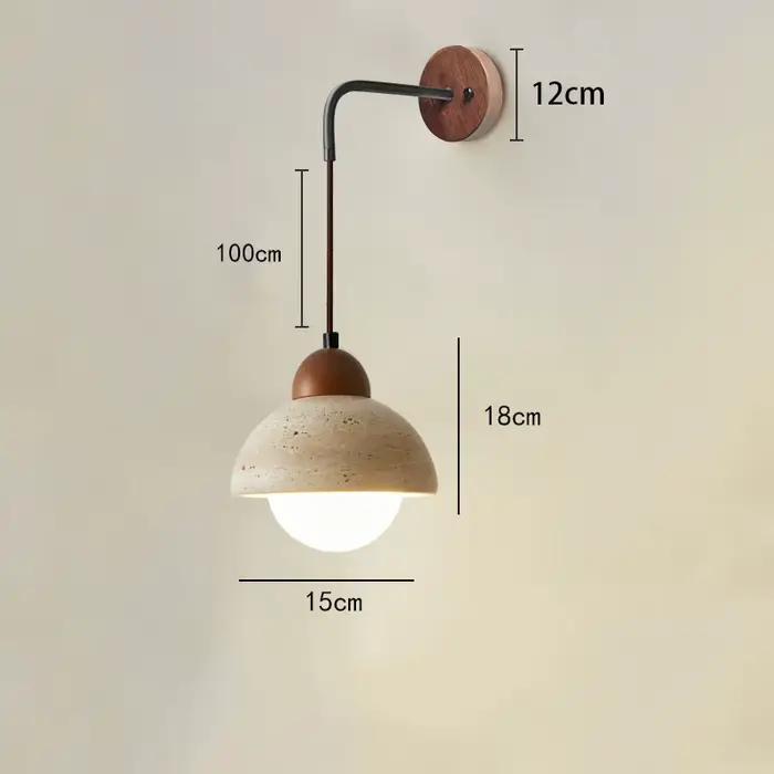 Huangdong pierre wabi-sabi vent chambre lit applique crème
