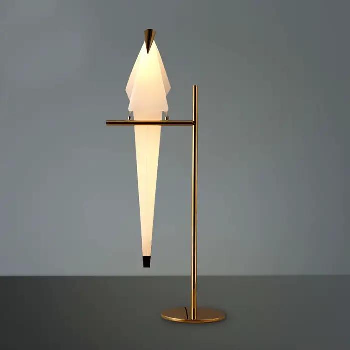 Lampadaire moderne simple à mille grues en papier avec source de lumière LED adapté aux salles à manger