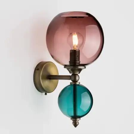 Américain rétro gris verre mur LED lampe Cottagecore décor café Bar couloir chambre chevet luminaires Hall allée appliques
