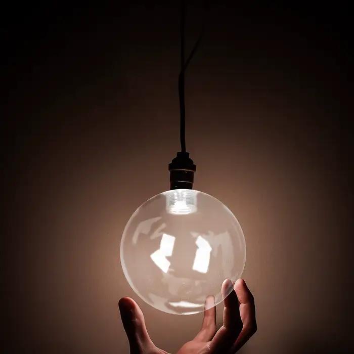 Abat-jour en verre transparent moderne pour lampes de table