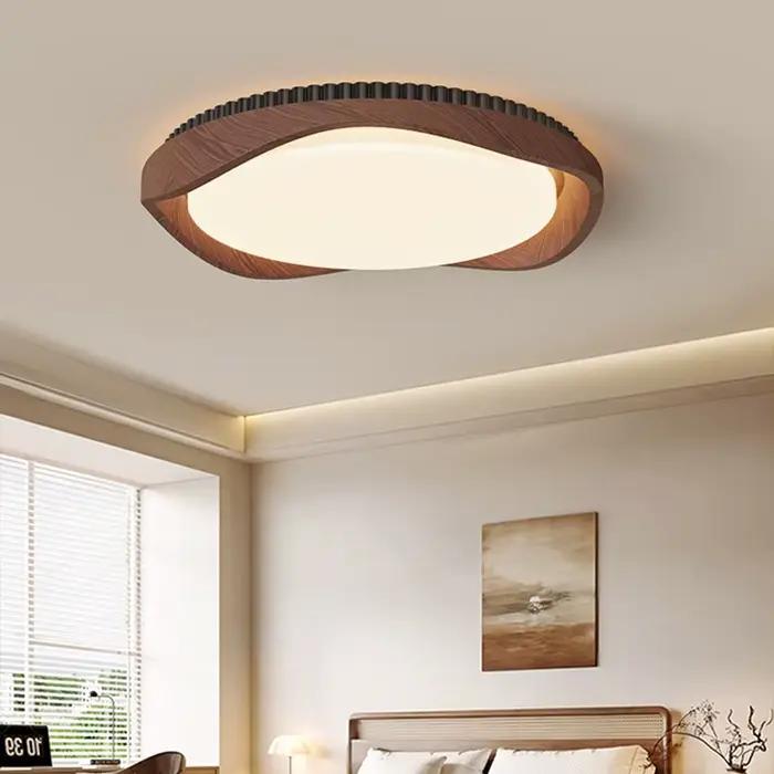 Lampe plafonnier moderne à LEDs en fer pour chambre salle de bain cuisine couloir balcon éclairage quotidien adaptable à intensité variable et télécommande
