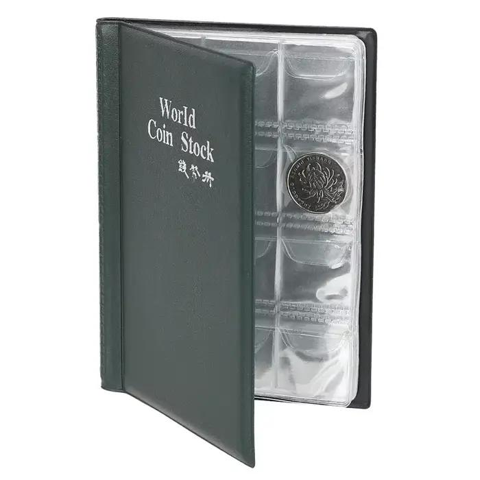 Pour collectionneur porte-monnaie Albums Mini Penny sac de rangement de pièces de monnaie collecte d'argent organisateur 120 poches pièces de Collection Album livre
