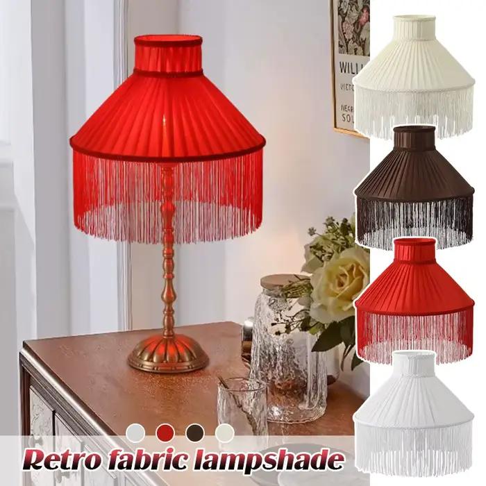 Couverture de lampe à pampilles en tissu art déco pour salon chambre à coucher abat-jour moderne nuance douce ambiance chaleureuse style contemporain vintage occasion spéciale