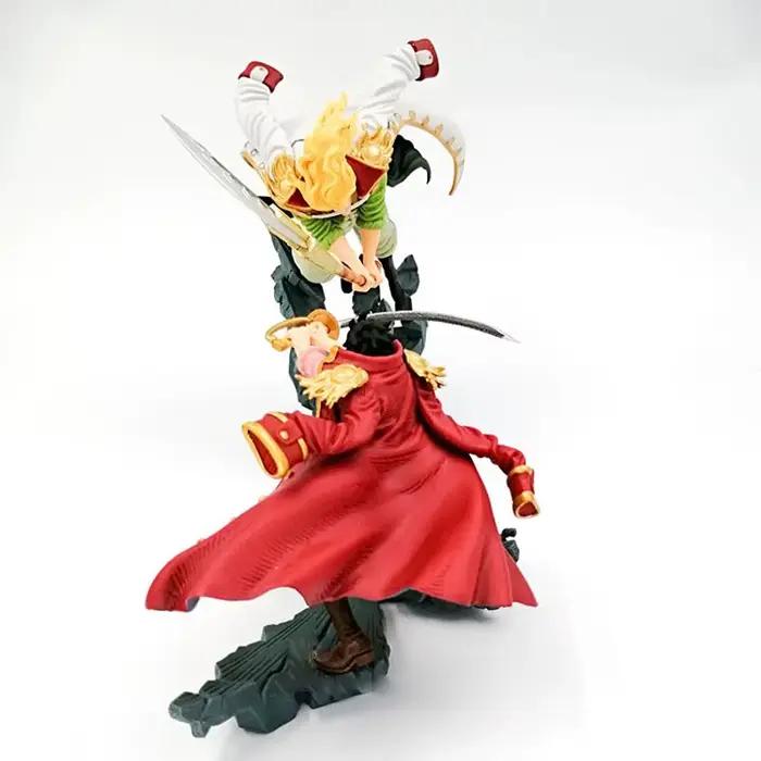 Anime une pièce figurine de combat Gol D Roger VS Edward Newgate barbe blanche modèle d'action scène Collection Figuras jouets Statue cadeau