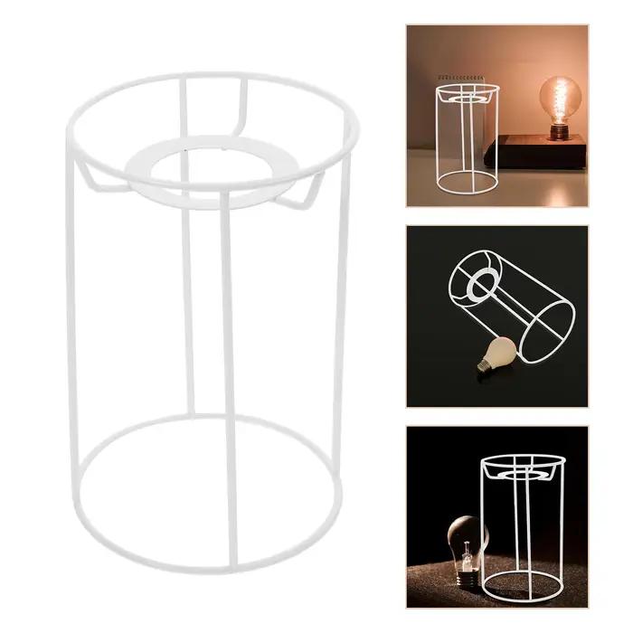 Cadre en fer DIY pour lampe de table ou suspendue, cadre de lampe à abat-jour, cadre de lampe avec douille E27, design sophistiqué pour décoration intérieure, idéal pour bricolage et personnalisation