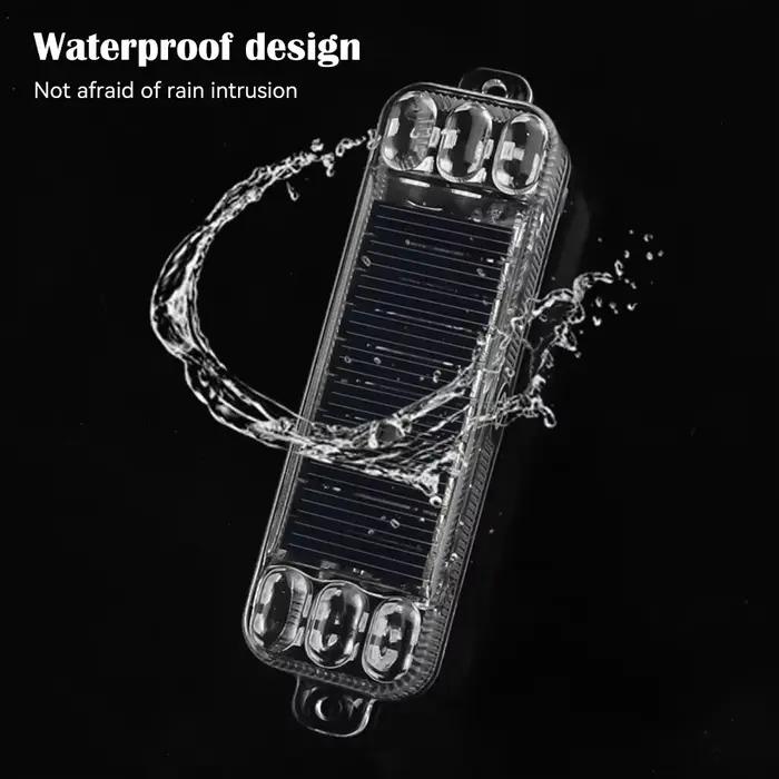 Lumière stroboscopique solaire lumière décorative de voiture lumière Anti-arrière moto LED Anti extrémité arrière couleurs colorées aucun câblage nécessaire