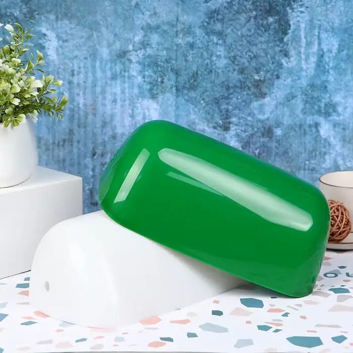 1 abat-jour de rechange pour lampe de banquier, en plastique brillant