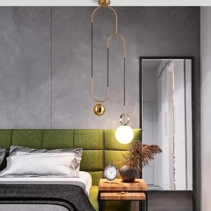 Lampe Suspendue en Boule de Verre localité au Design Moderne