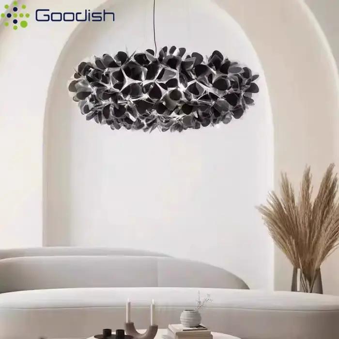Lampes suspendues de style pétale de fleur d'art italien plafonniers texturés en nuage pour salon salle à manger chambre décoration de la maison lustre