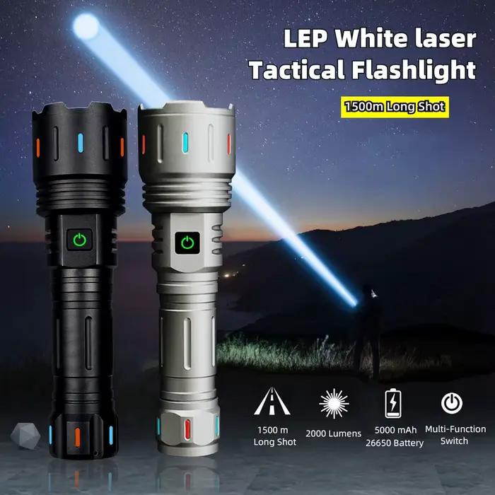 2025 lampe de poche LED la plus puissante Rechargeable 800W lampes de poche LED haute puissance Zoom torche longue portée 5000m tactique Lantren