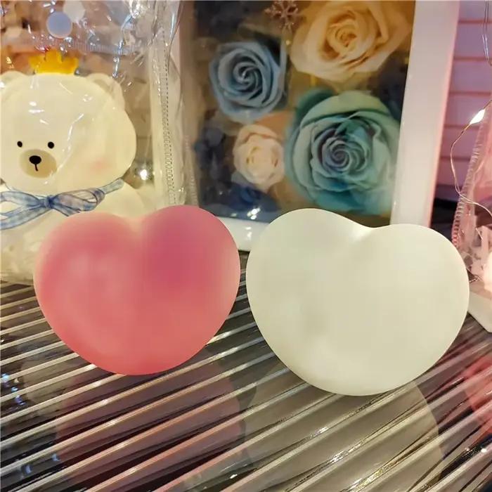 Lampe LED 3D créative en forme de cœur d'amour, veilleuse romantique rouge rose pour mariage, ornement d'anniversaire, noël, décoration de lumière ambiante pour la maison