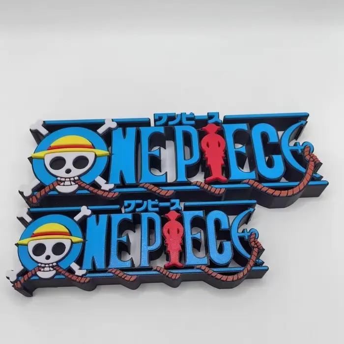 Figurine 3D imprimée One Piece Chapeau de Paille Logo Crâne 25cm – Décoration de Bureau, Ornement de Collection, Cadeau pour les Fans de One Piece