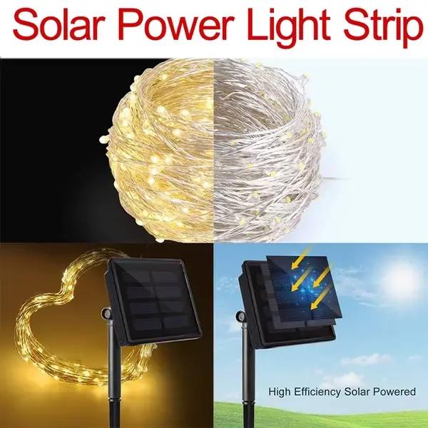 LED lumière solaire extérieure jardin fée chaîne