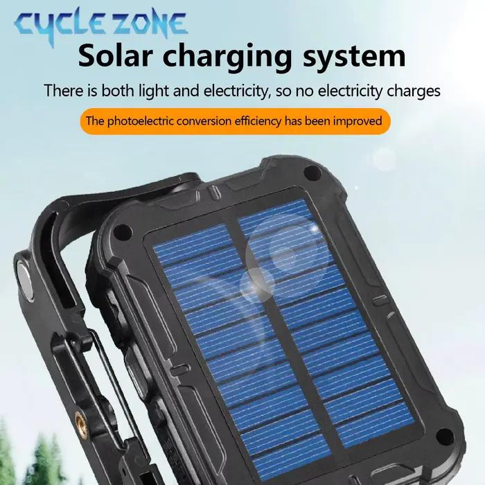 Lampe de travail à charge solaire 360 ° Projecteur rotatif Portable pour tente
