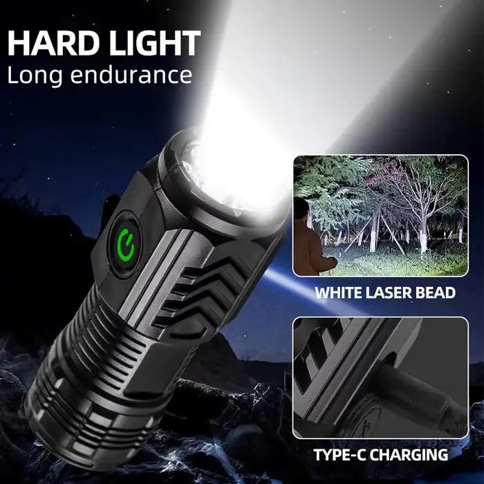 Mini lampe de poche LED haute puissance, aste par USB, lampe à main magnétique, 3 cœurs, ultra injuste, nouveau