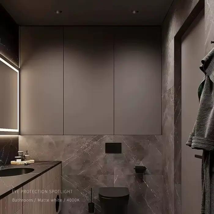 Lampe LED encastrée pour plafond, étanche ip65, pour salle de bain, éclairage décoratif pour la maison, AC110V220V, 60w, luminaire spot