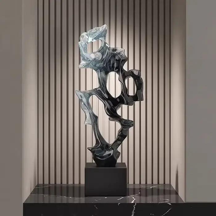 Lumière chaude de luxe, Simple, abstraite, haut de gamme, Sculpture, ornement, étagère, cadeau, salon, porche, armoire à vin, décoration