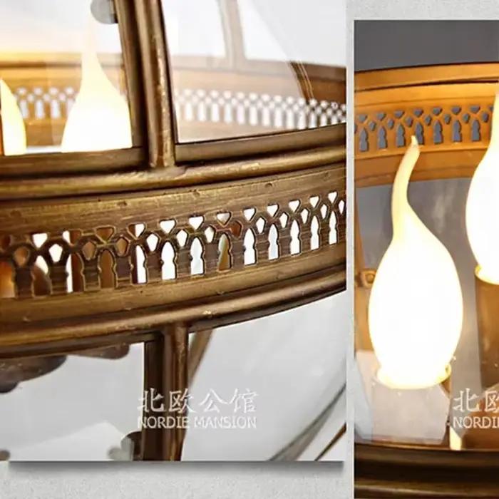 Américain Vintage Globe Restaurant Lustre éclairage Suspension Luminaire Lampen