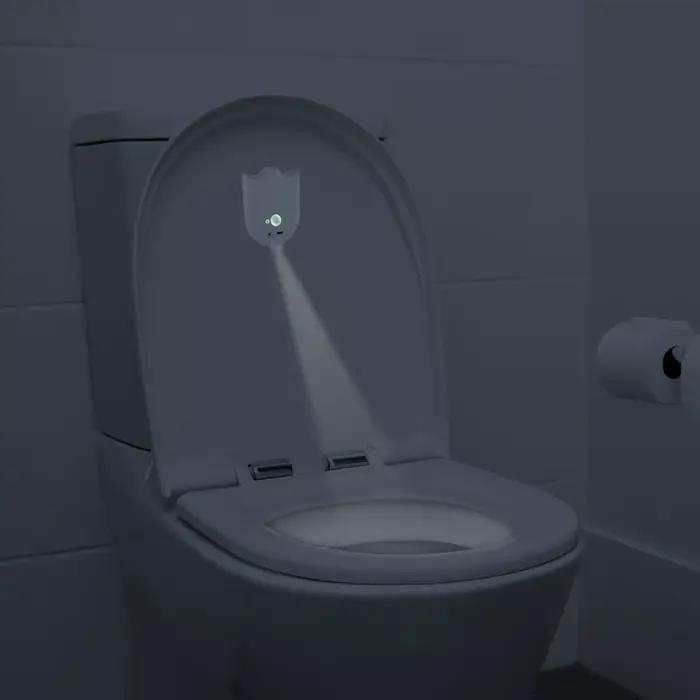 Lampe de projection pour toilettes, lampe LED créative à détecteur de mouvement pour toilettes, éclairage de fond de cuvette, lampe à capteur pour siège de toilettes