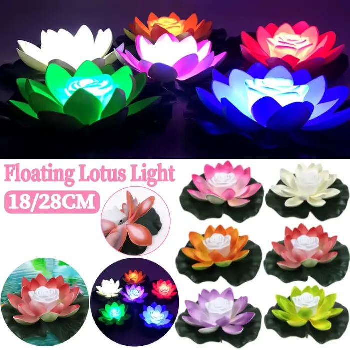 Lumière de piscine flottante LED OligLED, lampe flottante réaliste, coussin de lys, fleur, bougie, lanterne colorée, décoration de festival de mariage
