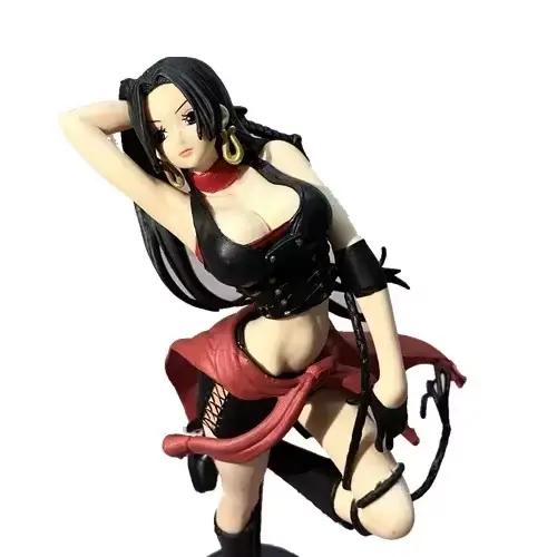 25CM Anime une pièce drapeau diamant bateau cowboy Boa Hancock PVC Figure modèle à collectionner jouet une pièce Boa Hancock cadeau poupée