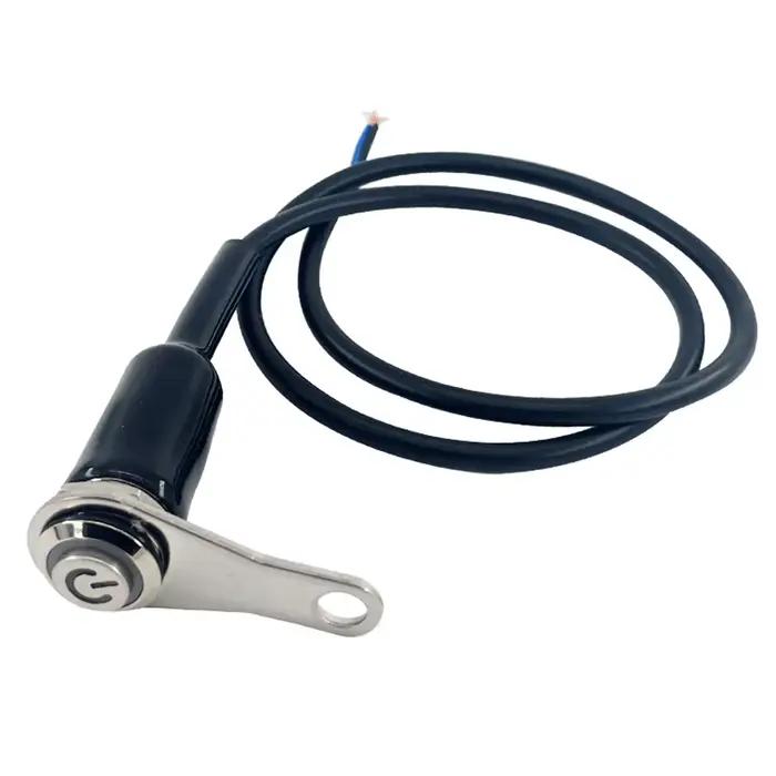 LED interrupteur marche + arrêt guidon montage en alliage d'aluminium étanche 12V antibrouillard lampes moto klaxon bouton poussoir interrupteur