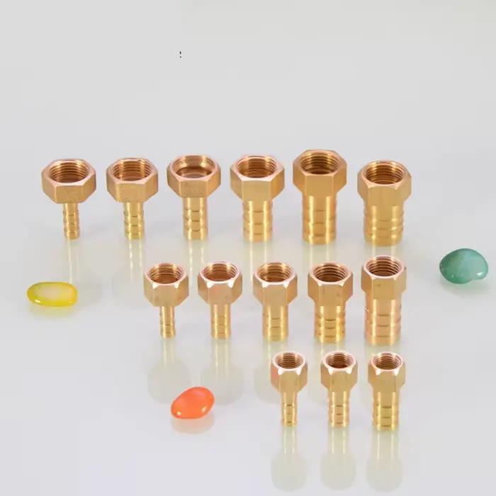 Raccord de tuyau en laiton 6/8/10/12/14/16/19/25mm, queue de barbe 1/8 "1/4" 3/8 "1/2" 3/4 "1" BSP mâle femelle filetage connecteur en cuivre coupleur