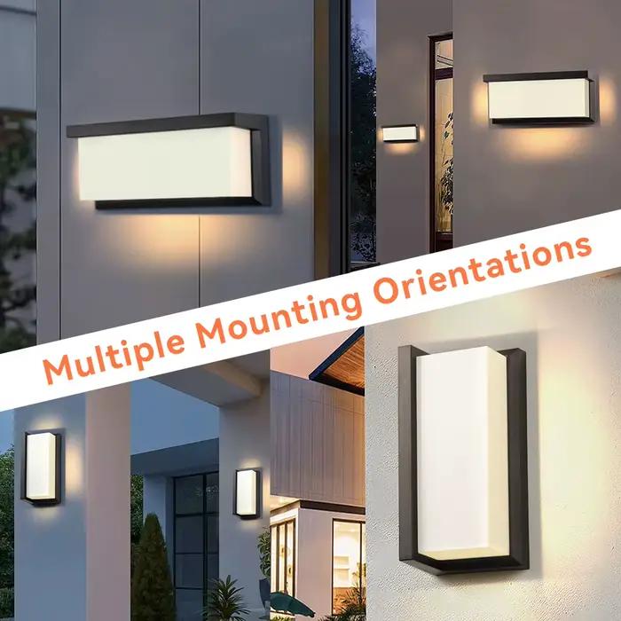 LED Vintage Rectangle applique intérieure extérieure éclairage décoratif pour porche salon chambre cour balcon décor à la maison