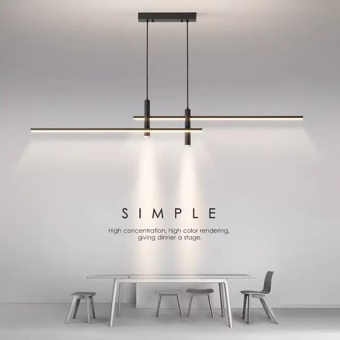 Lampe suspendue linéaire pour îlot de cuisine